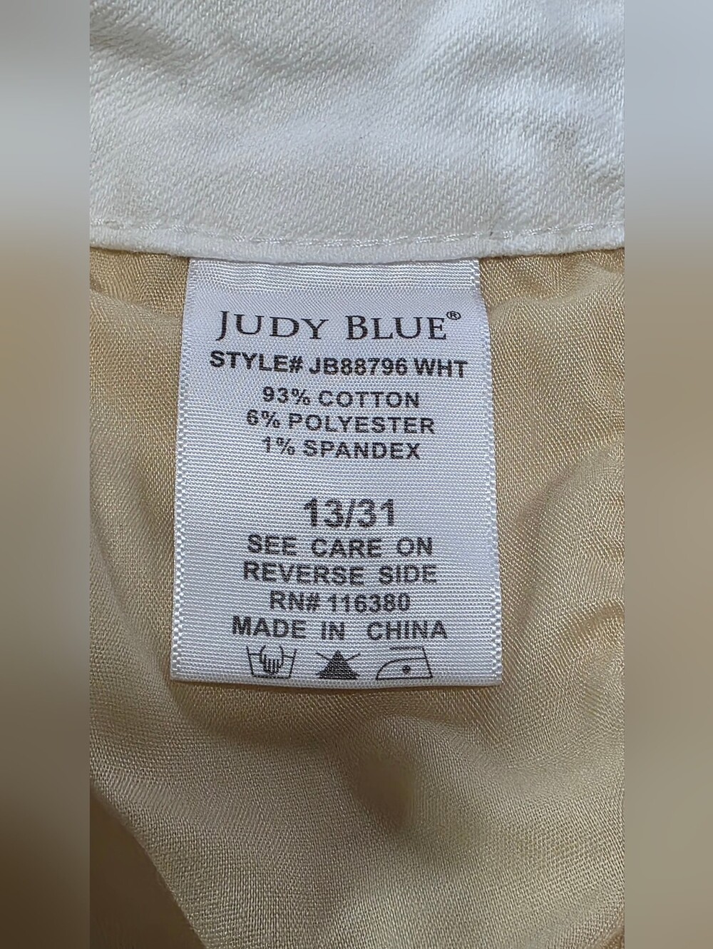 Judy Blue White Cargo Utility Straight Leg Pant/Jeans Size 13/31 JB88796 - Picture 8 of 11